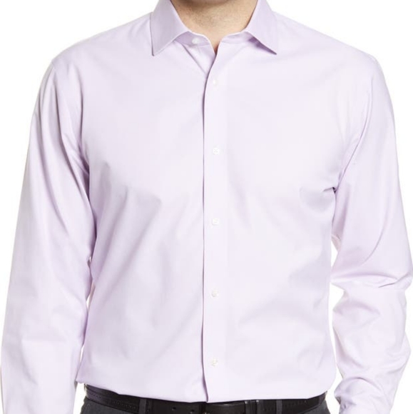 Nordstrom Other - Nordstrom Men’s Lavender Trim Fit Dress Shirt 15 32/33 Stretch Cotton Button Up